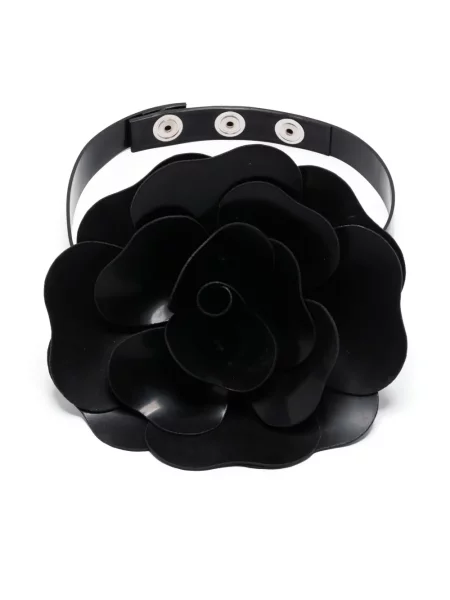 Colier Philosophy Di Lorenzo Serafini cu model floral cu aplicații negru
