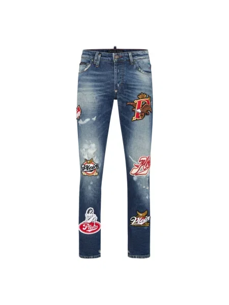 Jeansy Philipp Plein niebieskie