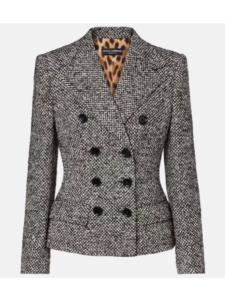 Geacă Dolce&gabbana de lână negru