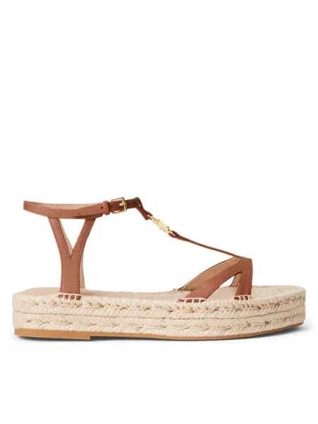 Espadryle LAUREN RALPH LAUREN brązowe