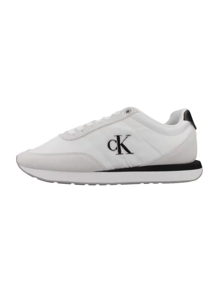 Pantofi Calvin Klein Jeans cu șireturi retro din dantelă alb