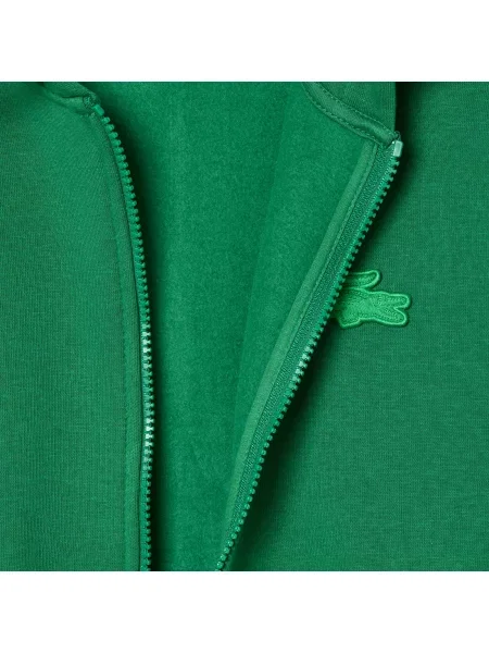 Lacoste Bluza Dresowa Z Zamkiem Błyskawicznym Z Bawełny zielona