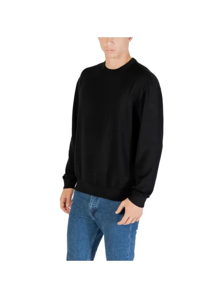 Armani Exchange pulover pentru bărbați cu vâscoză negru