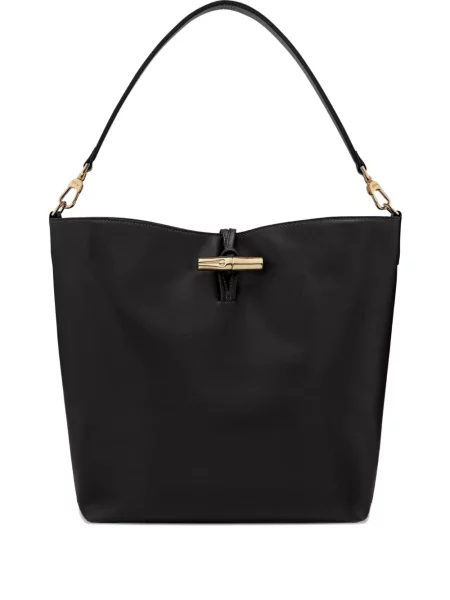 Geanta de piele Longchamp din piele negru