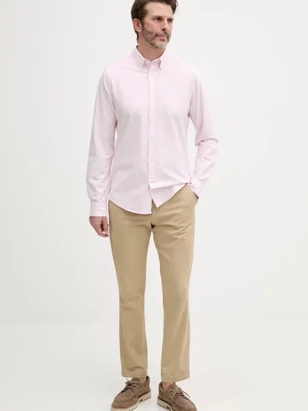 Barbour srajca Striped Oxtown Tailored Shirt roza
