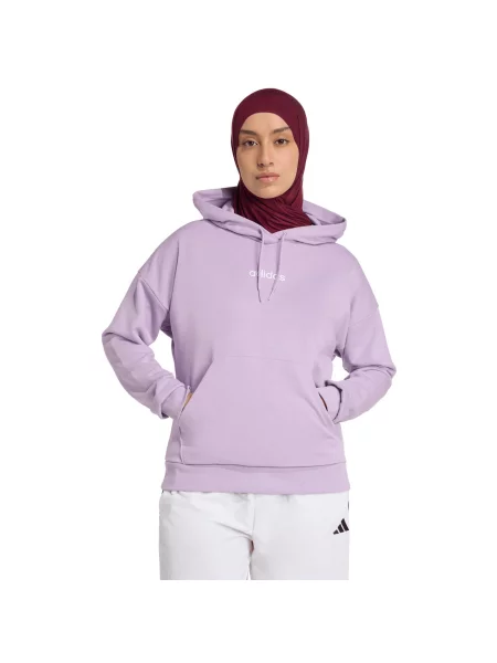Bluza z kapturem Adidas fioletowa