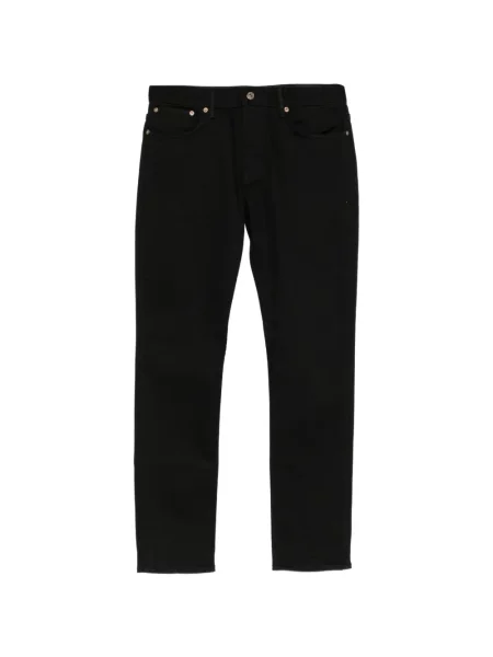 Blugi drepți Emporio Armani clasici cu 5 buzunare negru