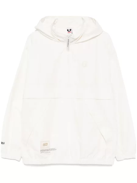 Geacă Aape By A Bathing Ape de jumătate de fermoar alb