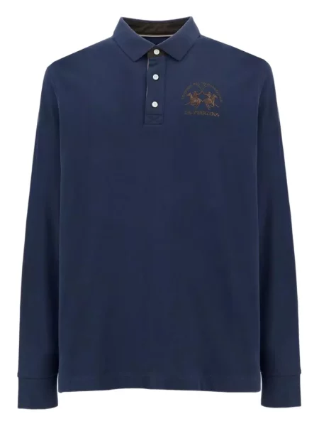 Polo La Martina cu broderie albastru