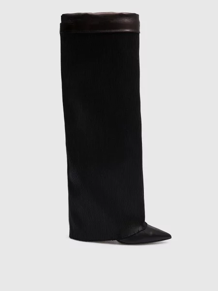 Шкіряні чоботи з підсвіткою Babe Pay Pls чорні