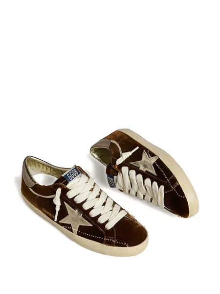 Кадифени маратонки Golden Goose златисто
