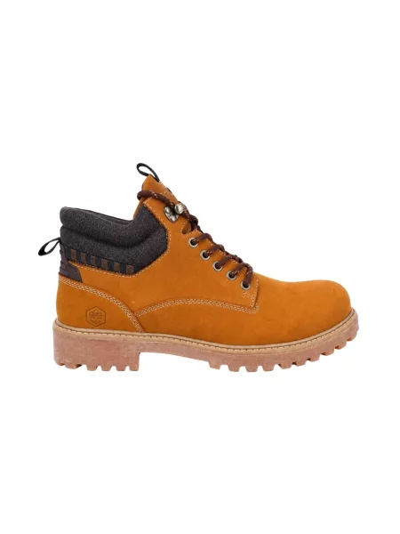 Buty do kostki Lumberjack skórzane żółte