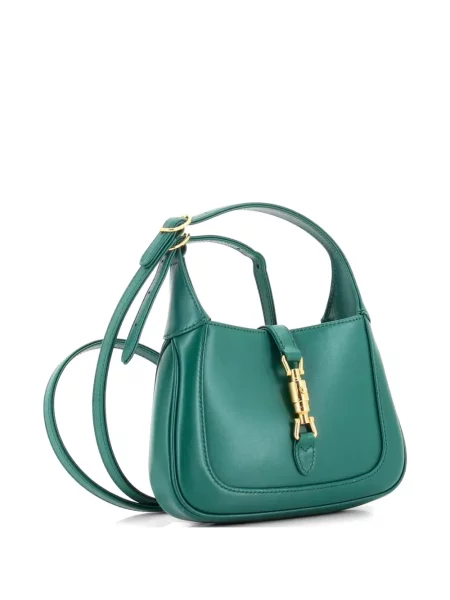 Kožená mini hobo taška Gucci Pre-owned zelená