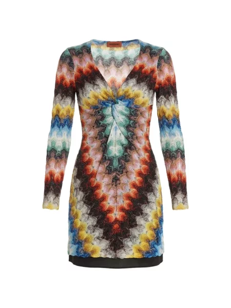 Rochie mini Missoni cu decolteu în V negru