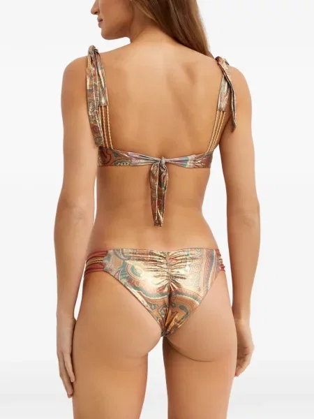 Top Del Maar cu imagine cu model paisley maro
