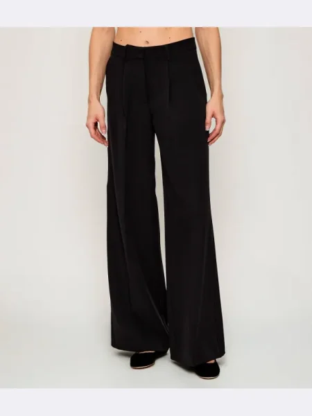 BOSS Pantaloni palazzo Wide Leg negru