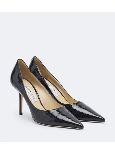 Pantofi cu toc Jimmy Choo din piele de lac albastru
