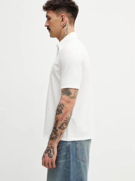 Tricou polo Mm6 Maison Margiela alb