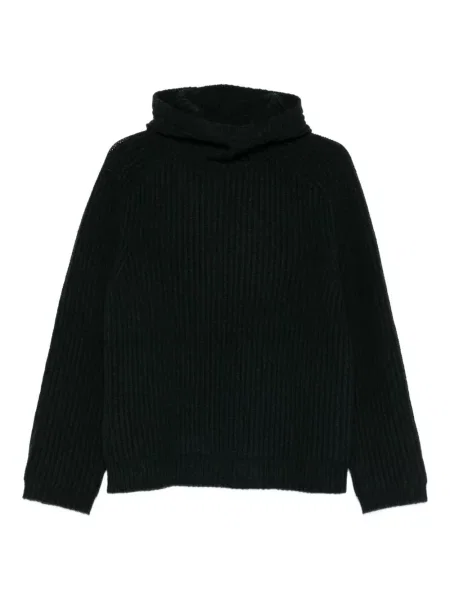 Dzianinowa bluza z kapturem 6397 czarna