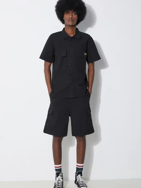 Stan Ray koszula Cpo Short Sleeve slim z kołnierzykiem klasycznym czarny