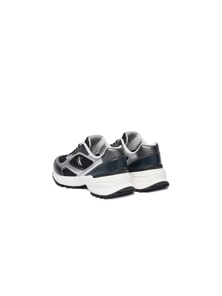 Tenisky Calvin Klein Hike Runner Lace Up Mesh Mix black/silver černé