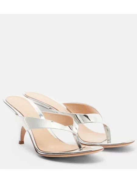 Sandale Gianvito Rossi din piele argintiu
