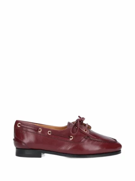 Šněrovací kožené loafers Bally červené