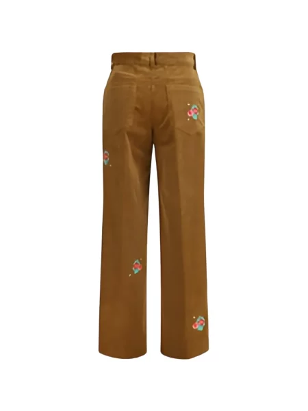 Pantaloni Forte_forte de catifea cord maro
