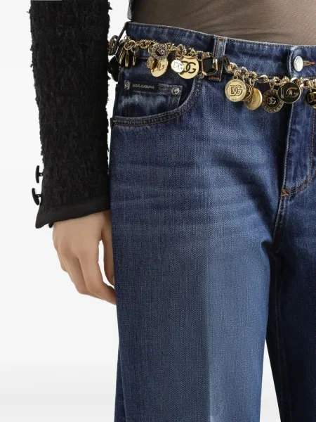 Blugi drepți Dolce & Gabbana albastru