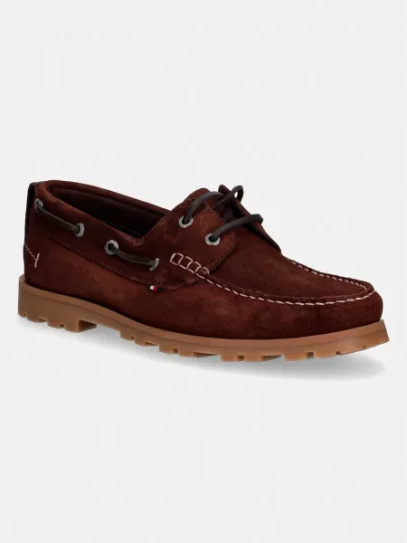 Tommy Hilfiger Mocasini | piele întoarsă maro
