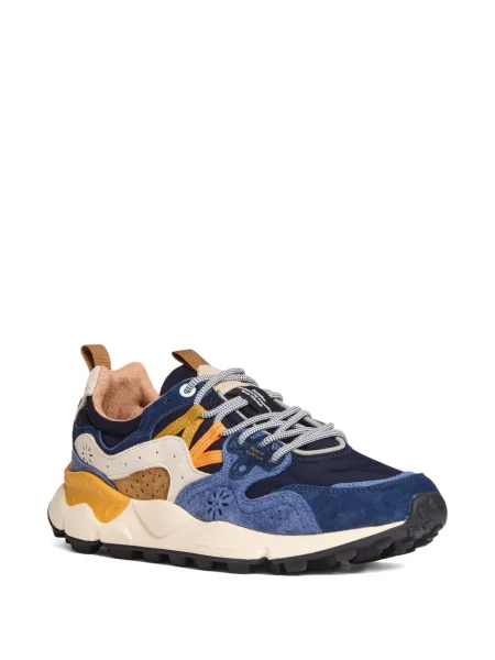 Sneakerși Flower Mountain din piele de căprioară albastru