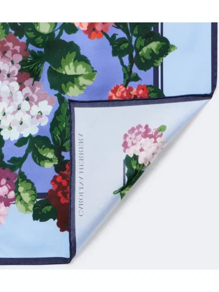 Fular Carolina Herrera de mătase cu model floral