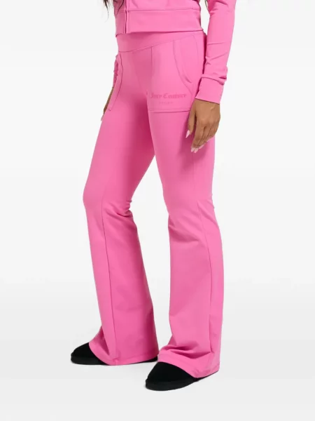 Разкроени панталон Juicy Couture с принт розово