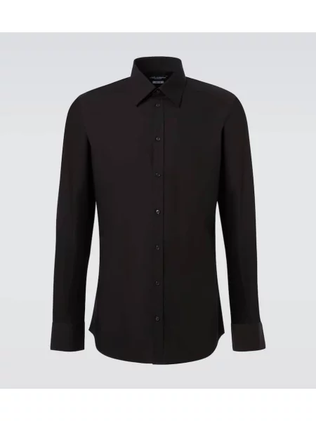 Srajca Dolce&gabbana poplin črna