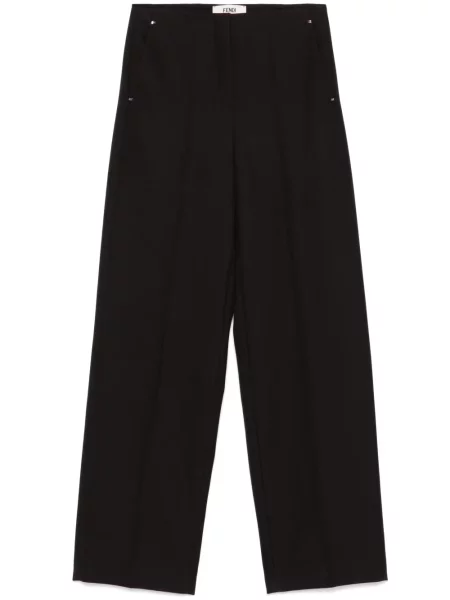 Pantaloni Fendi de lână violet