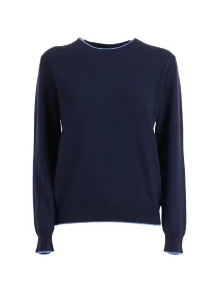 Pulover Kangra cu decolteu rotund albastru