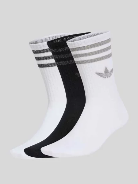 Skarpety z mieszanki bawełny w zestawie 3 szt. Adidas Originals czarne