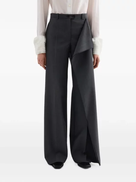 Pantaloni Jil Sander de lână gri