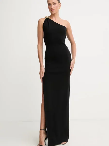 Elisabetta Franchi sukienka z wiskozą czarna
