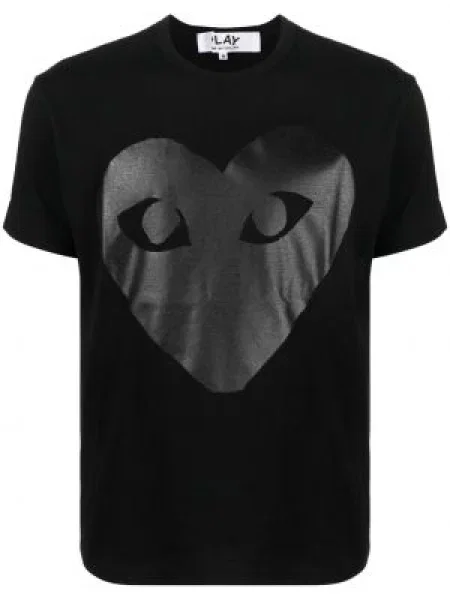 Raštuotas marškinėliai Comme Des Garçons Play juoda