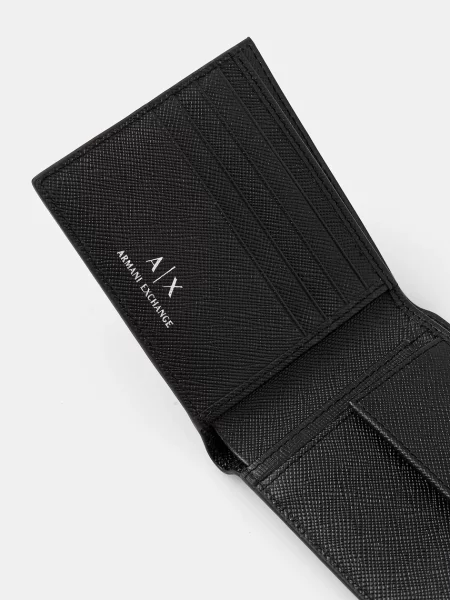 Кожаный кошелек Armani Exchange черный