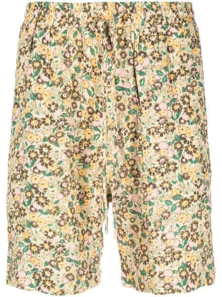 Pantaloni scurți Nanushka cu model floral cu imagine galben