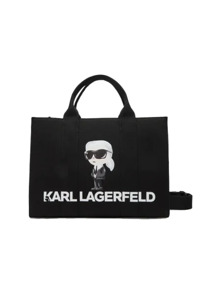 Karl Lagerfeld Shopper táska testszínű / szürke fehér fekete