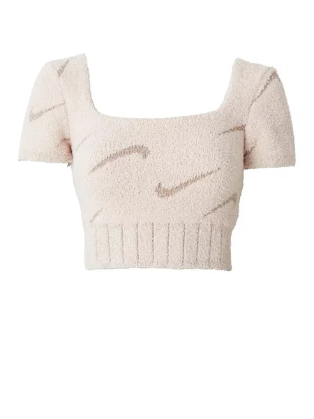 Nike Sportswear Svetr Phoenix tmavě / pastelově růžová béžová