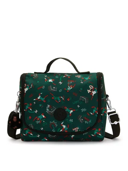 KIPLING Taška přes rameno New Kichirou smaragdová / červená / černá bílá