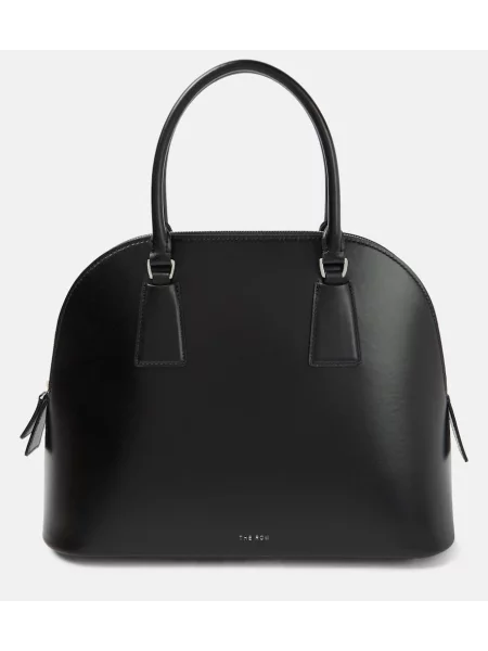 Geanta de piele The Row din piele negru