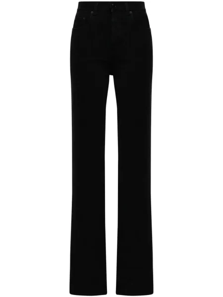 Blugi drepți Saint Laurent cu talie înaltă negru