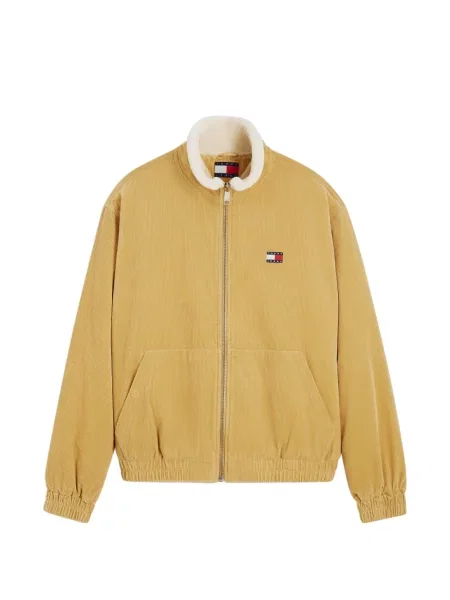Gulerat geacă Tommy Hilfiger de catifea cord galben