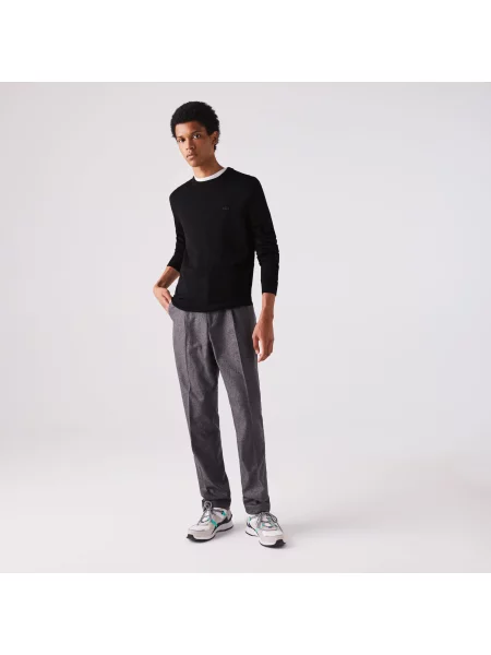 Свитер Lacoste с круглым вырезом черный