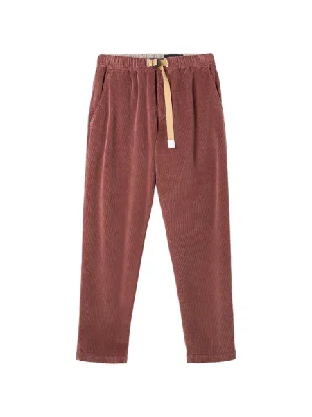 Pantaloni White Sand de catifea cord conici alb